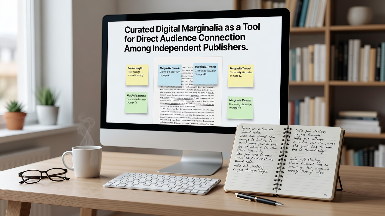 Screenshot example of an independent publisher article showing curated marginal notes with reader replies in a clean digital interface