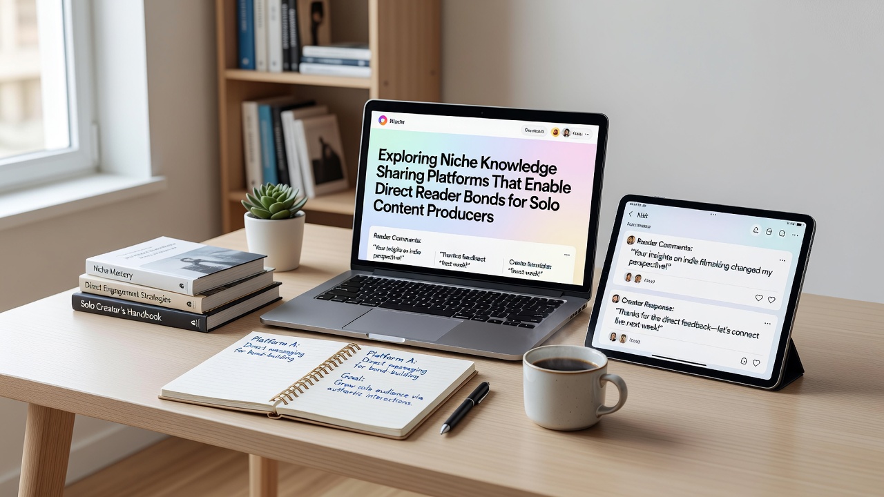 Readers participating in live knowledge sessions on a niche platform designed for solo producers