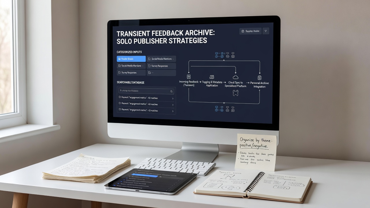 Strategies Solo Publishers Employ When Organizing Transient Reader Feedback into Searchable Personal Archives on Specialized Platforms